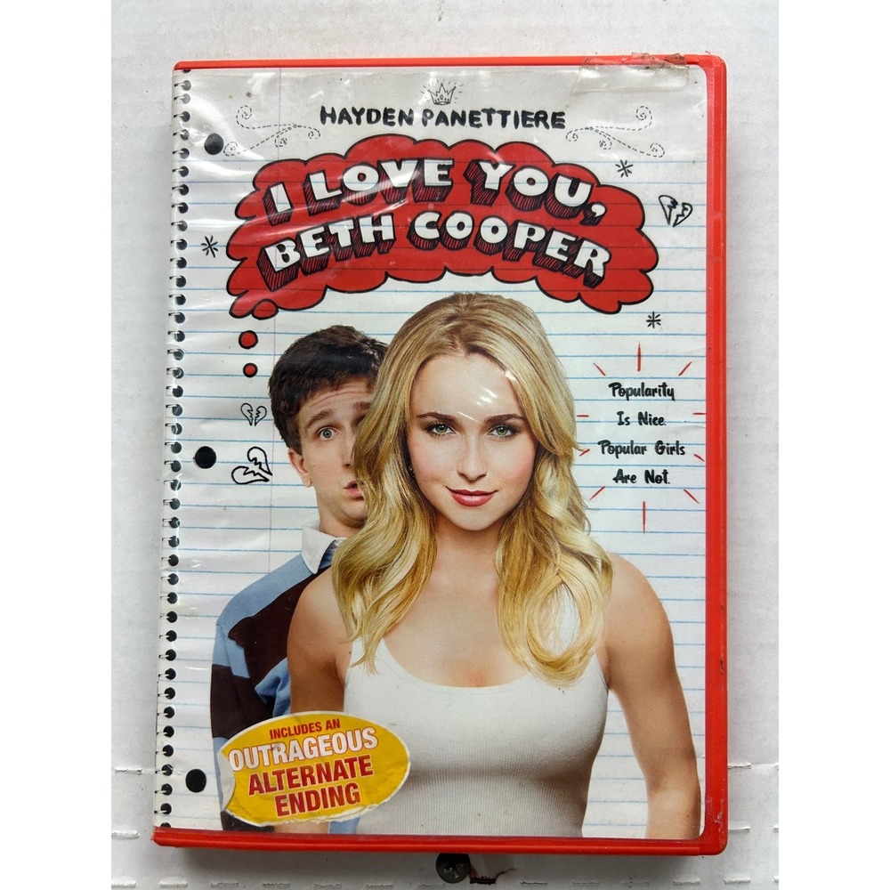 I Love You Beth Cooper Hayden Panettiere DVD Red Case Comedy RomCom Teen 2000s